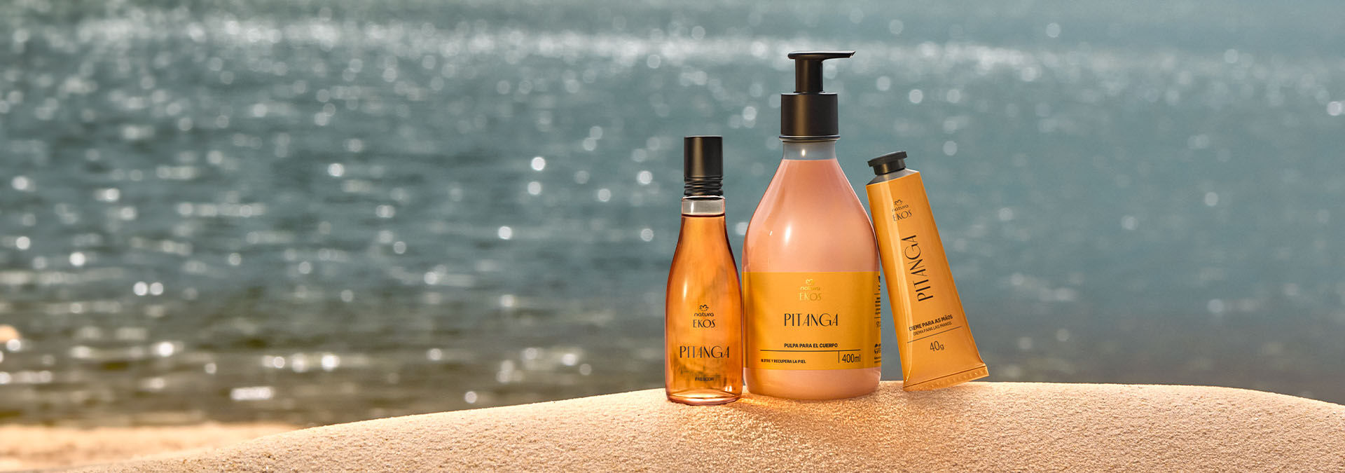 Pitanga Con aceite esencial de pitanga, promueve hidratación y perfumación refrescante a lo largo del día.