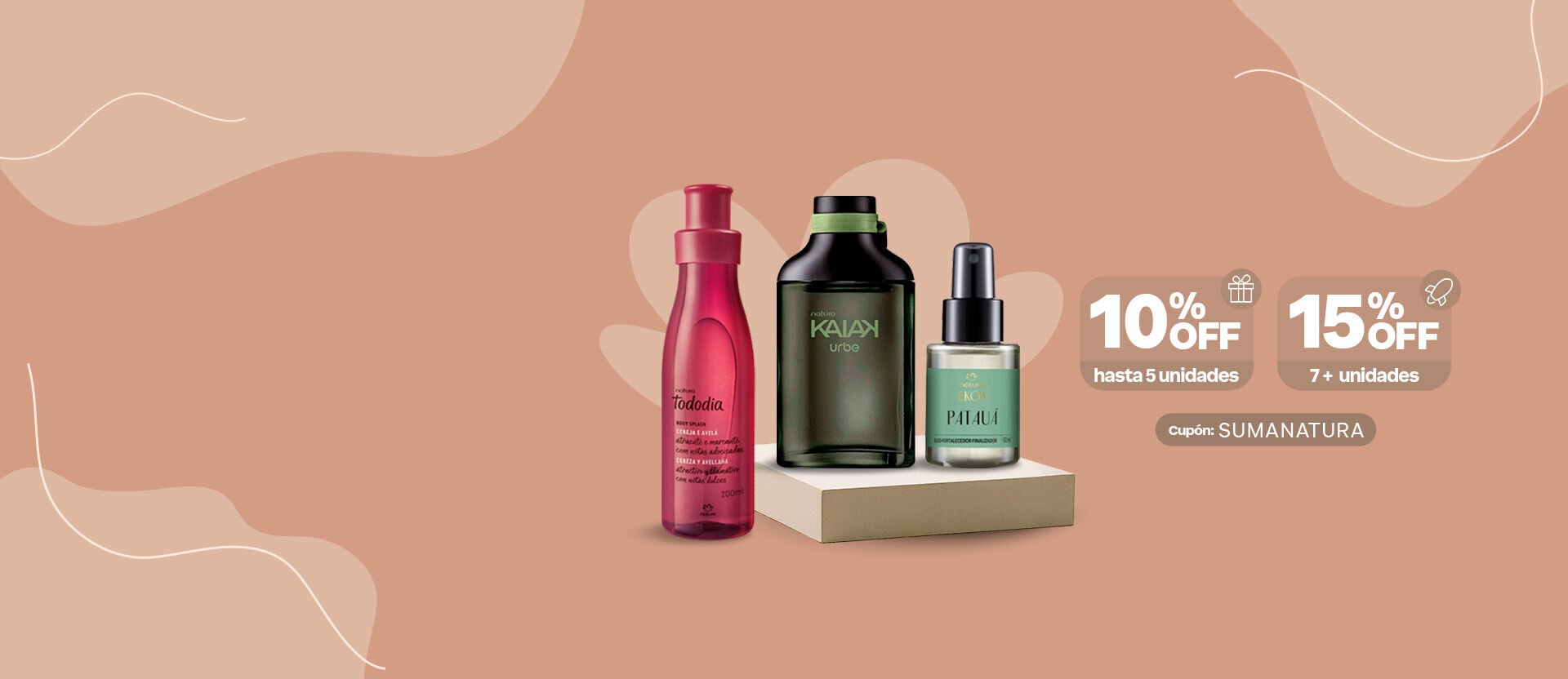 ¡más sumás, más ganás! sumá 5 o más unidades y aplicá el cupón SUMANATURA para un extra en tu compra