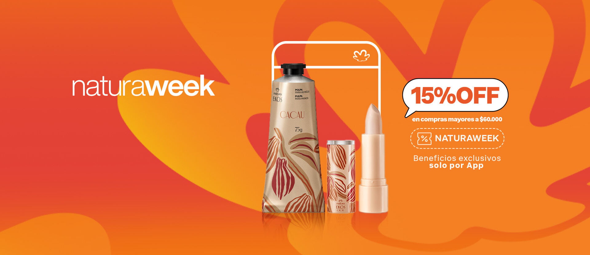 solo por APP 15%OFF  EXCLUSIVO APP en compras mayores a $60.000 obtené 15% OFF usando el cupón: NATURAWEEK