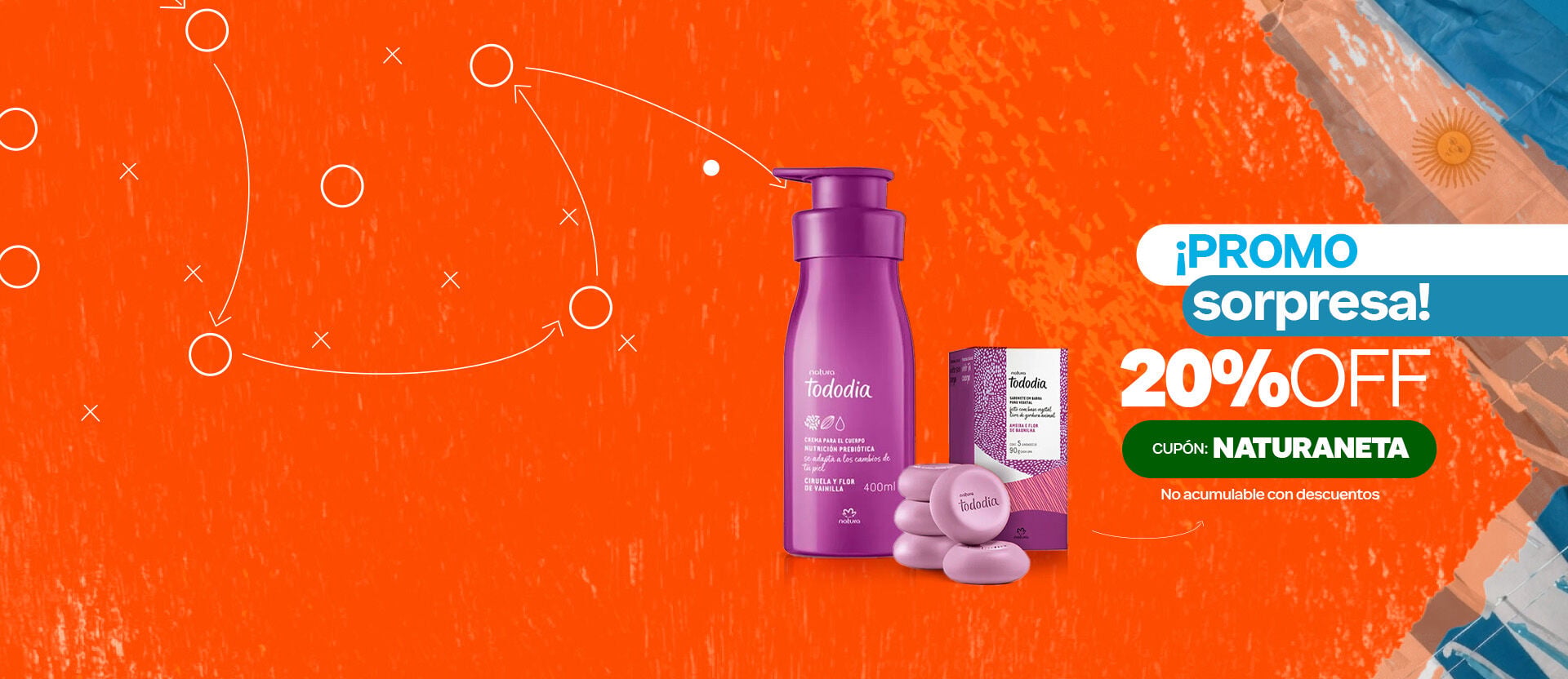 tus favoritos juegan HOY 20% OFF EXTRA en seleccionados con el cupón NATURANETA. NO acumulable con descuentos. 