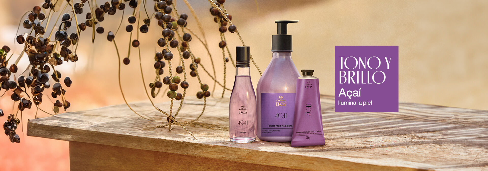 Ekos Açaí rutina completa descubrí una línea completa de autocuidado para pieles opacas y cansadas. 