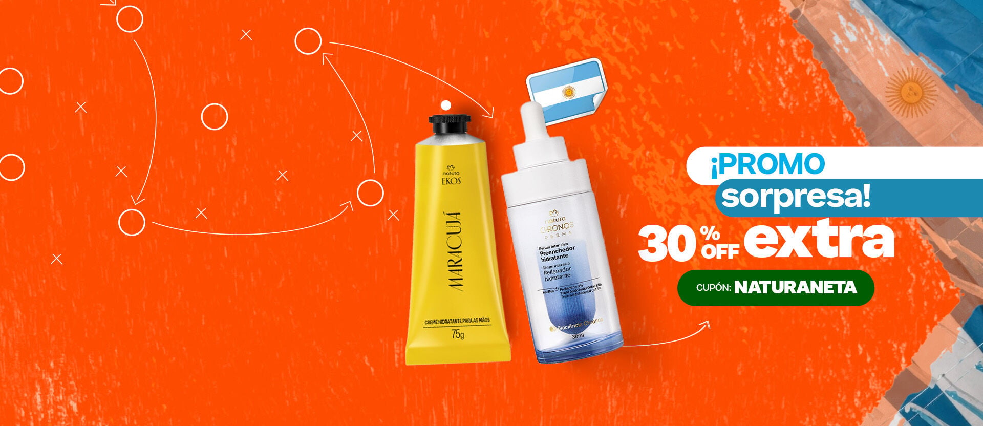 preparate, que no te falte nada usá el cupón NATURANETA, obtené 30%OFF EXTRA