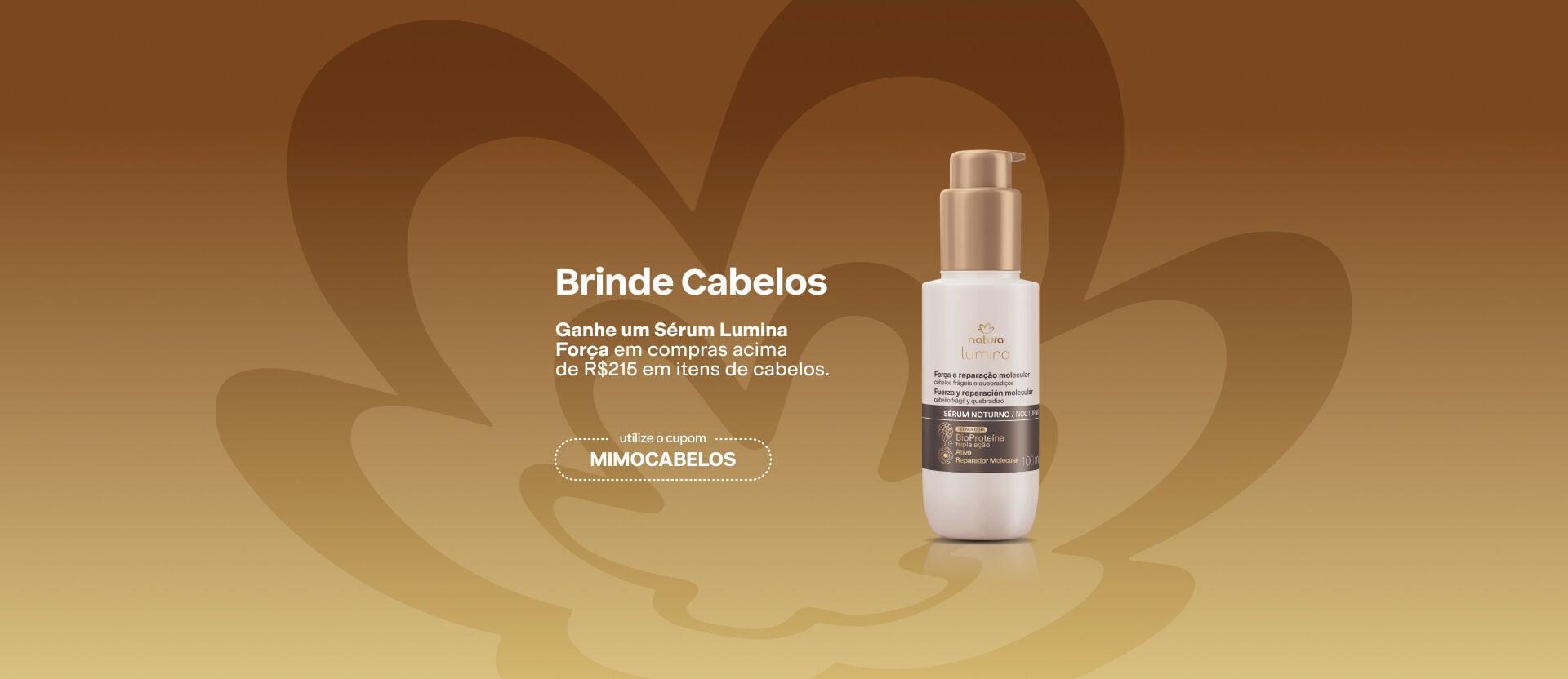Banner de fundo verde com batons "Brinde Ekos: Ganhe um Hidratante Tukuma 100 ml em compras acima de R$ 110 em itens de corpo e banho.Utilize o cupom: MIMOEKOS." 