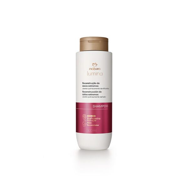 imagem do shampoo de reconstrução de danos no fundo branco