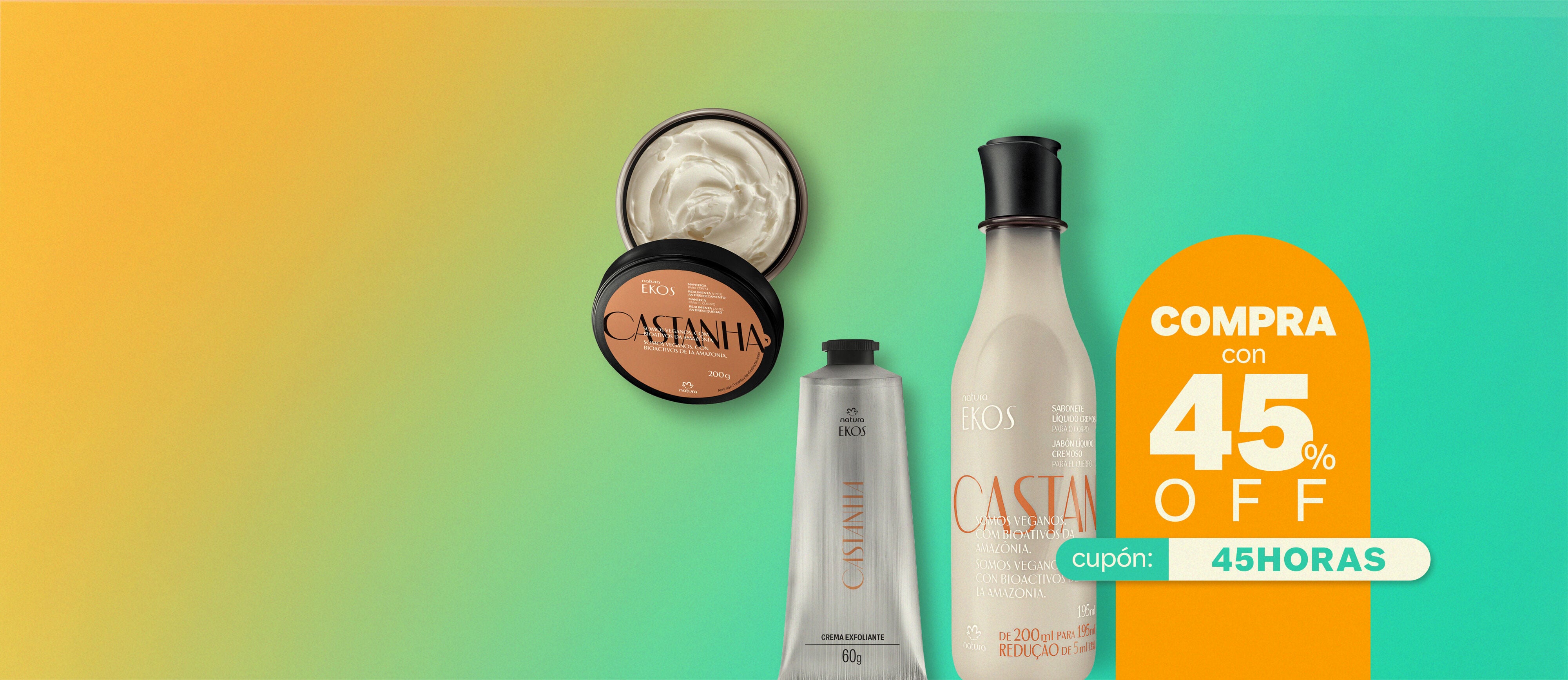 aprovecha hasta el 5/8, 45HS de descuento con 45%OFF. Usa el cupón 45HORAS  