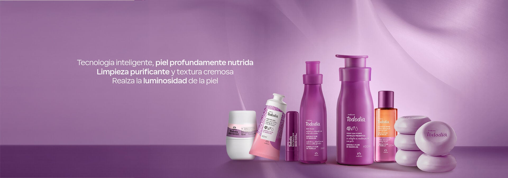 descubre la nueva linea de Tododia Ciruela y Flor de Vainilla, piel más saludable, iluminada y profundamente nutrida.