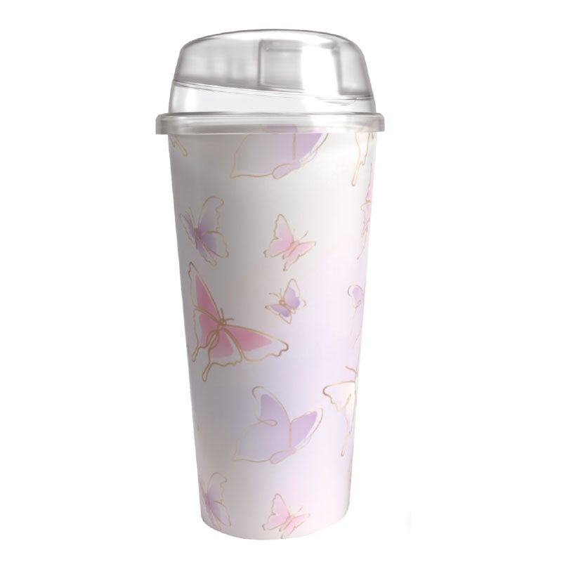 Vaso alto con pico I Mariposas y Flores