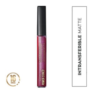 Labial Líquido Matte Glitter Effect Burgundy Flare Power Stay