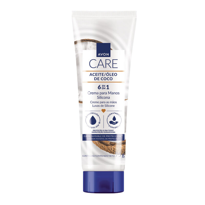 Avon Care Aceite de Coco Crema para Manos Silicona 75 g