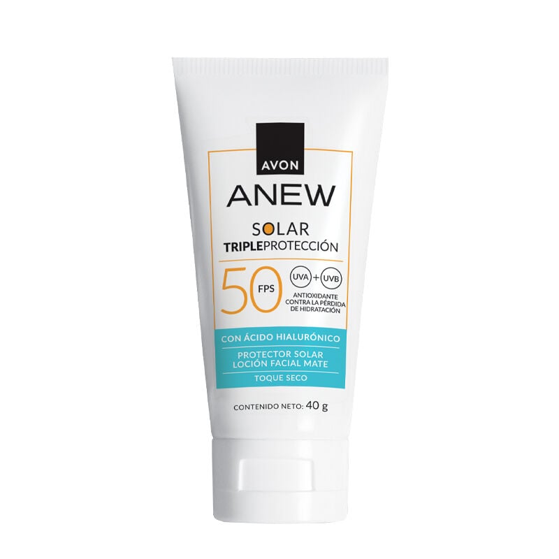 Anew Triple Protección FPS 50 Protector Solar Loción Facial Mate 40 g
