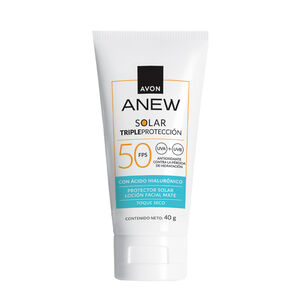 Anew Triple Protección FPS 50 Protector Solar Loción Facial Mate 40 g
