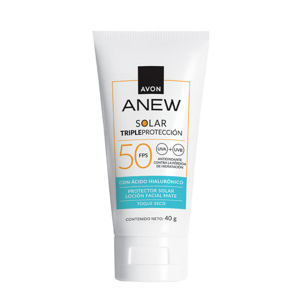Anew Triple Protección FPS 50 Protector Solar Loción Facial Mate 40 g