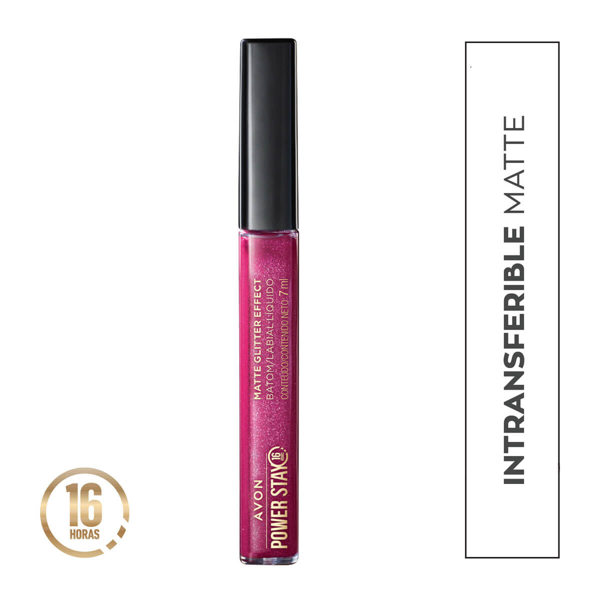 Labial Líquido Matte Glitter Effect Rose Flash Power Stay