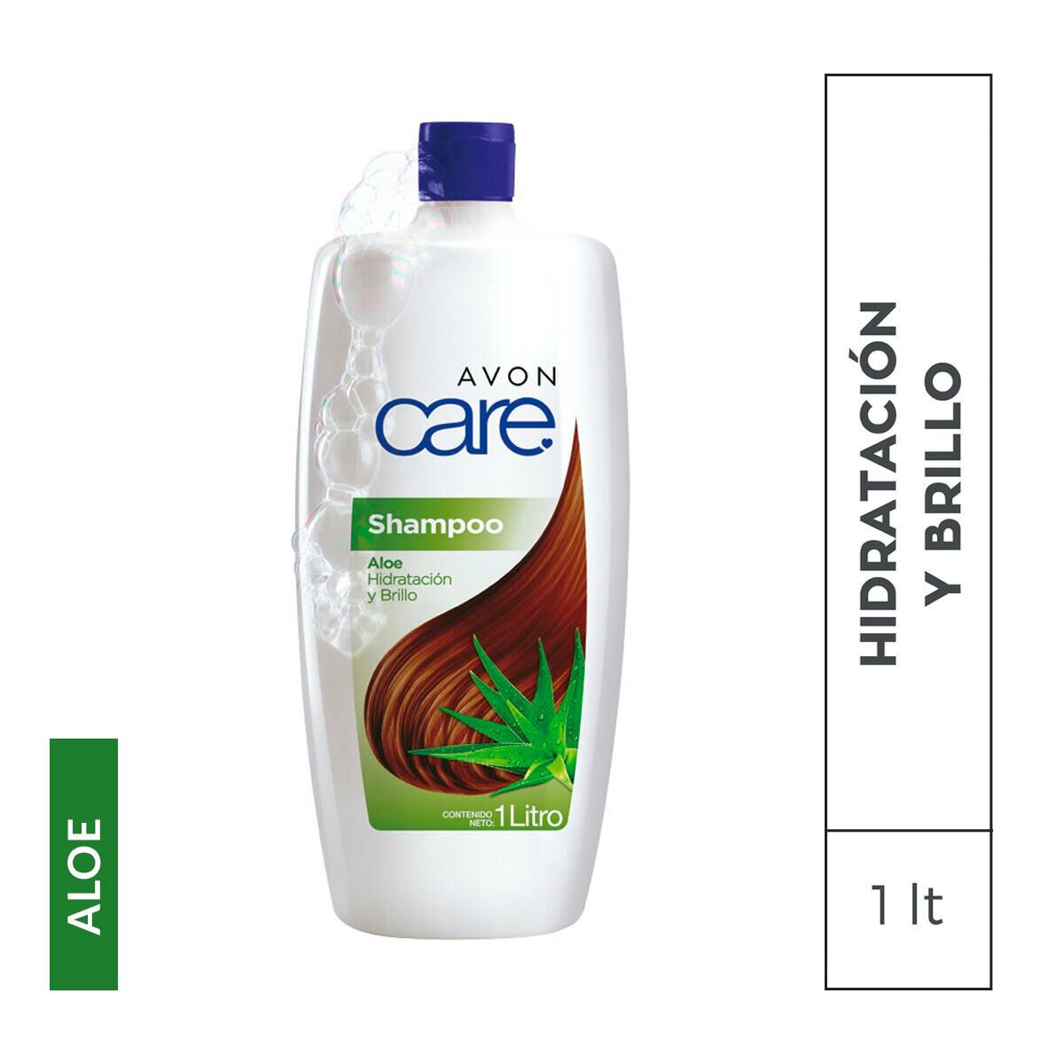 Shampoo Hidratación y Brillo Avon Care Aloe Vera 1l