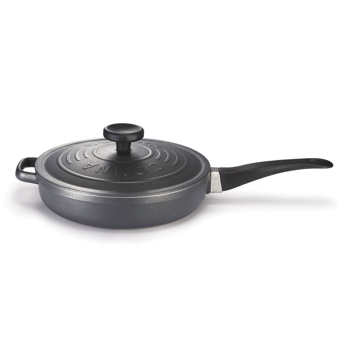 Sartén 24 cm con tapa Negro Cucina Evoluzione