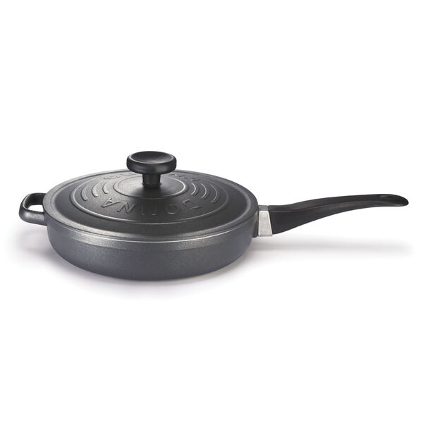 Sartén 24 cm con tapa Negro Cucina Evoluzione