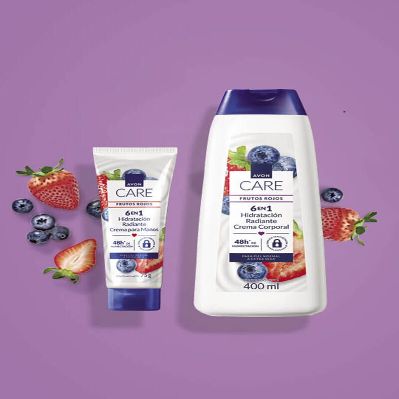 Kit x2 Avon Care - Hidratación Radiante con aroma a frutos rojos