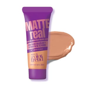 Base de Maquillaje Líquida Mate con Ácido Salicílico y Extracto de Té Verde Color Trend Matte Real - 310N Beige