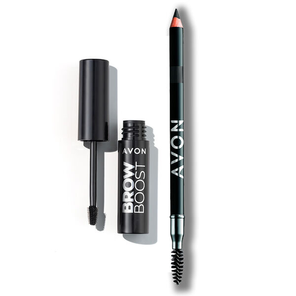 Kit Maquillaje Lapiz para cejas Soft Black + Brown boost gel para cejas Soft Black