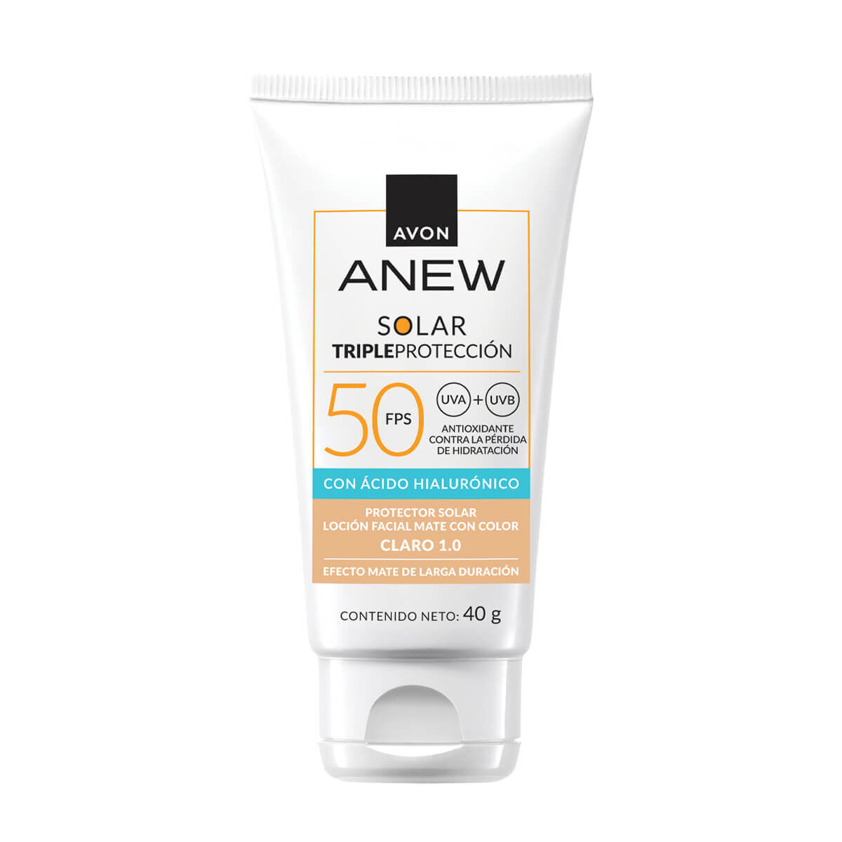 Protector solar facial mate Anew Solar Triple protección FPS 50