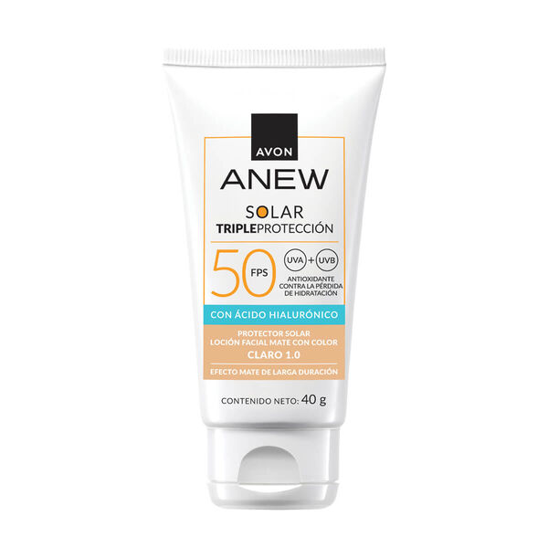 Protector solar facial mate Anew Solar Triple protección FPS 50