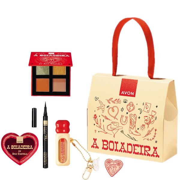 Kit Ana Castela Gloss + Caneta Delineadora + Paleta + Blush