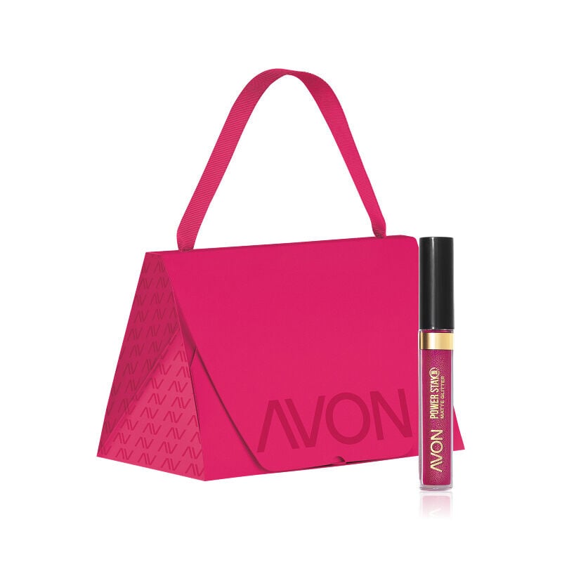 Presente Batom Power Stay Glitter Malva Luminoso