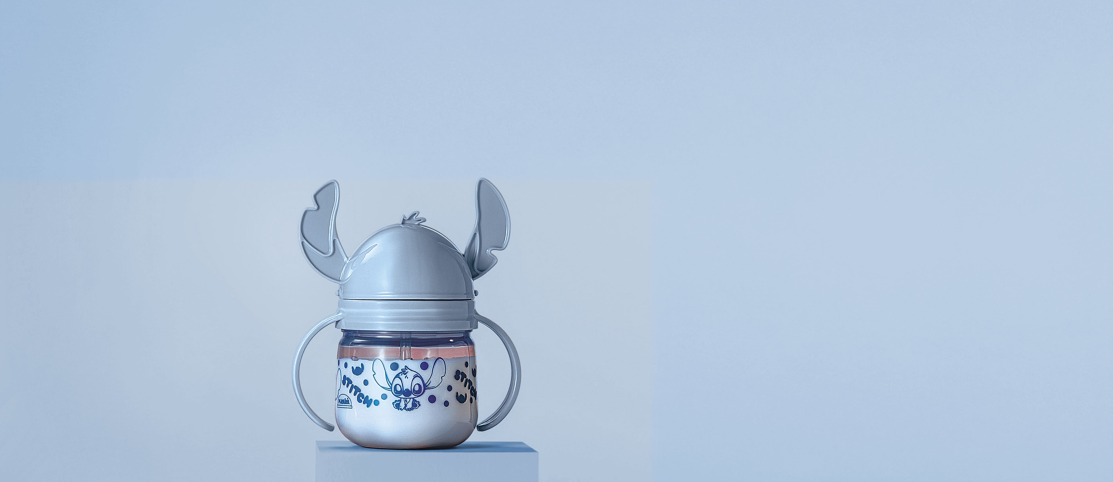 Copo Transição Com Canudo Stitch