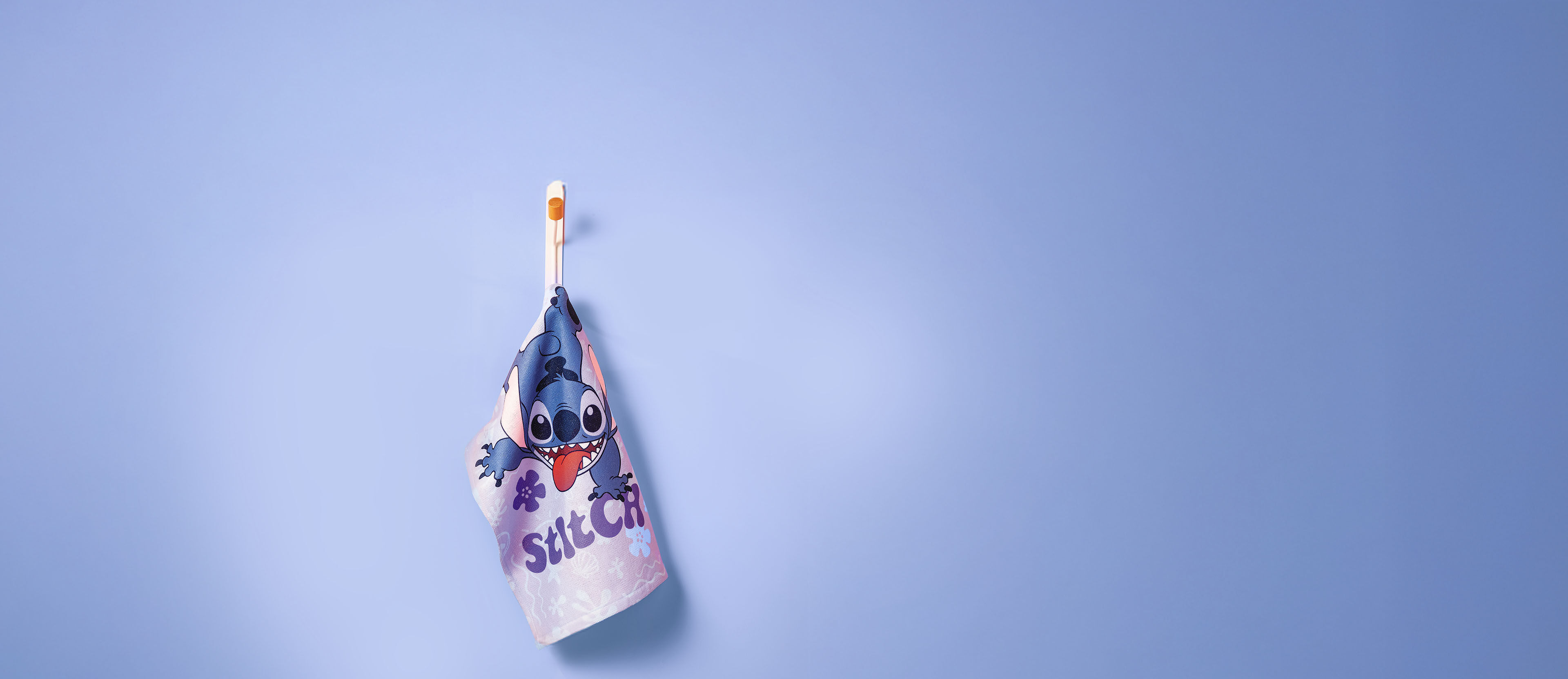 Pano de Copa Stitch Azul Claro