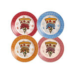 Kit 4 Pratos Rasos Cerâmica Pizza