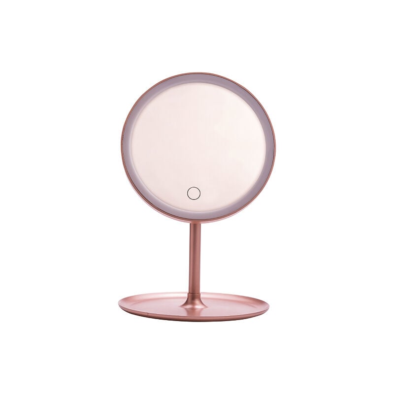 Espelho Led Rosa Metalizado