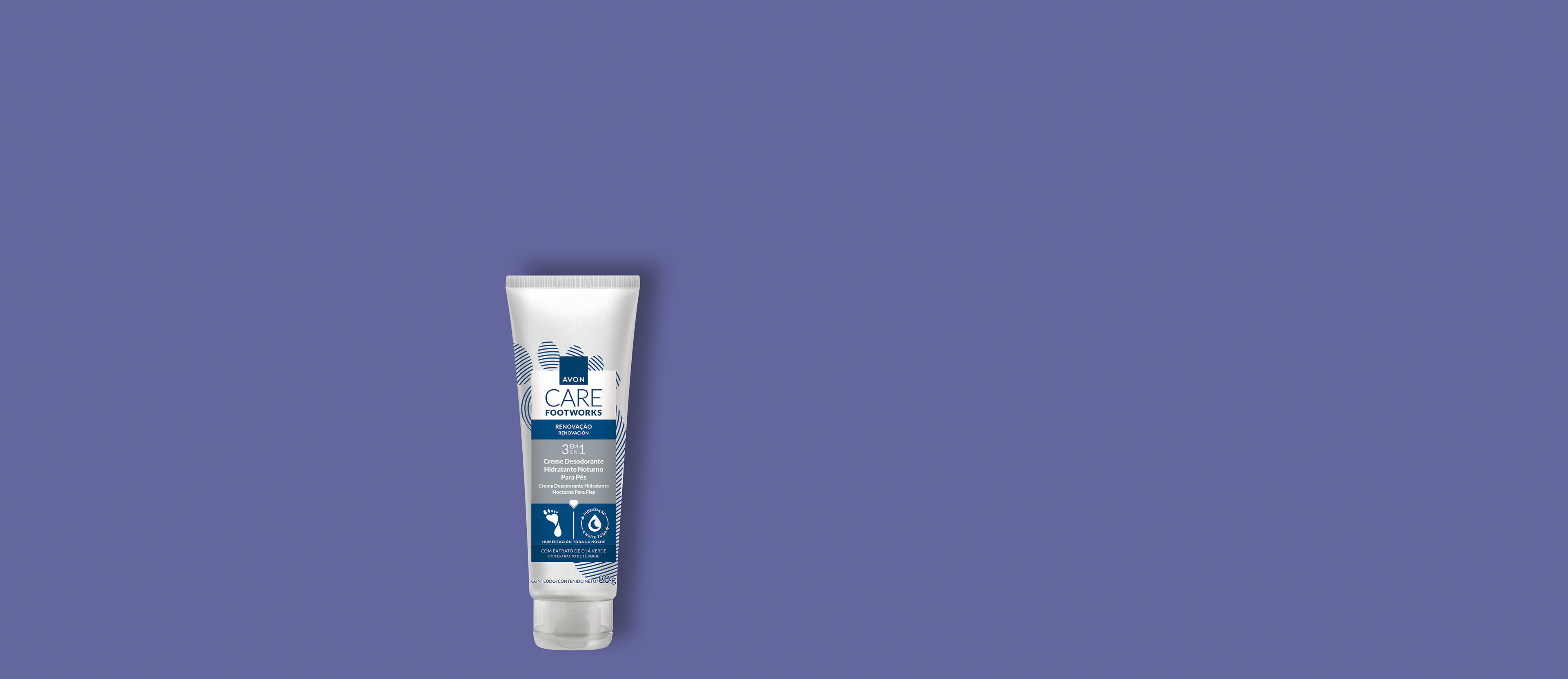 Avon Care Footworks Creme Desodorante Noturno