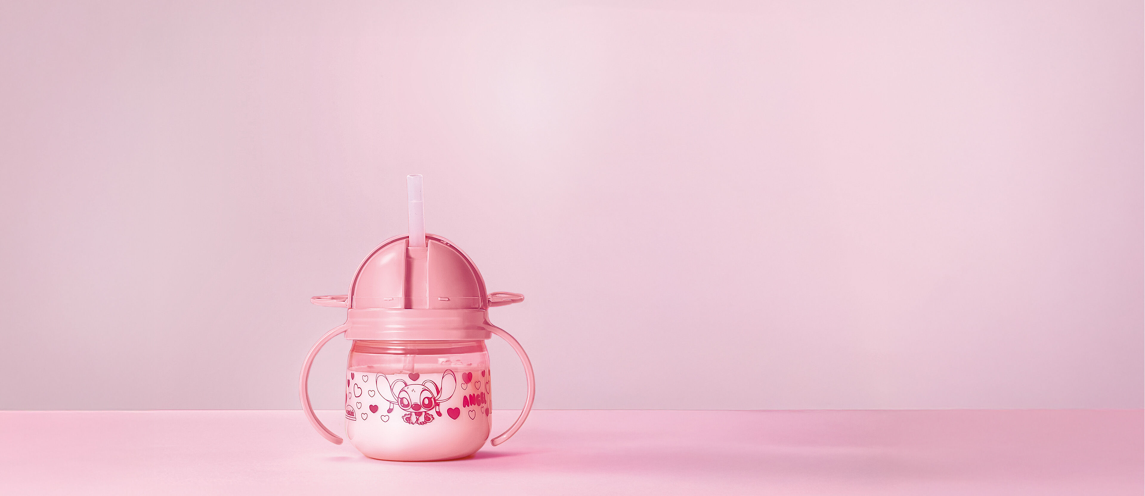 Copo Transição Com Canudo Angel