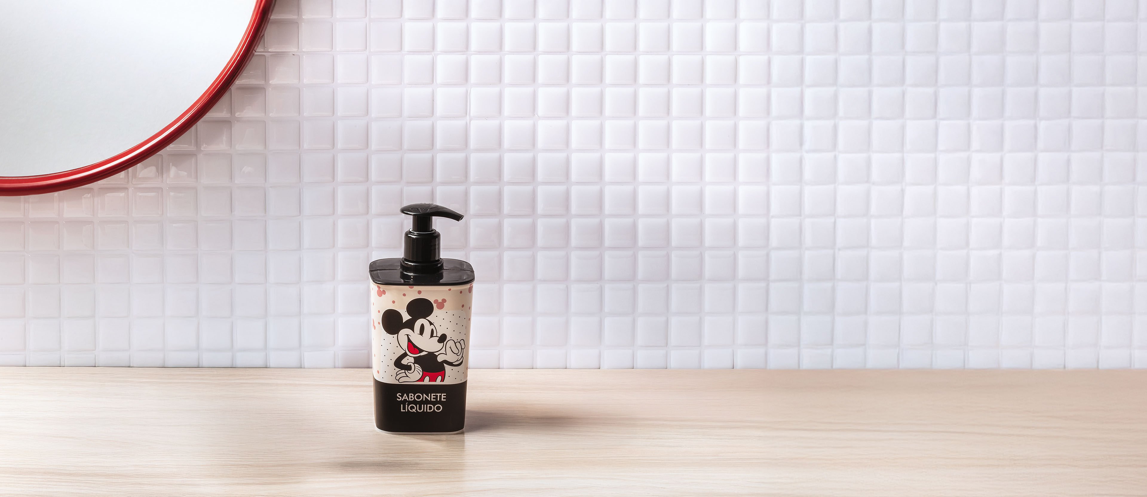 Porta Sabonete Líquido Quadrado Disney