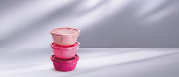 Jogo 3 Potes com Travas Rosas