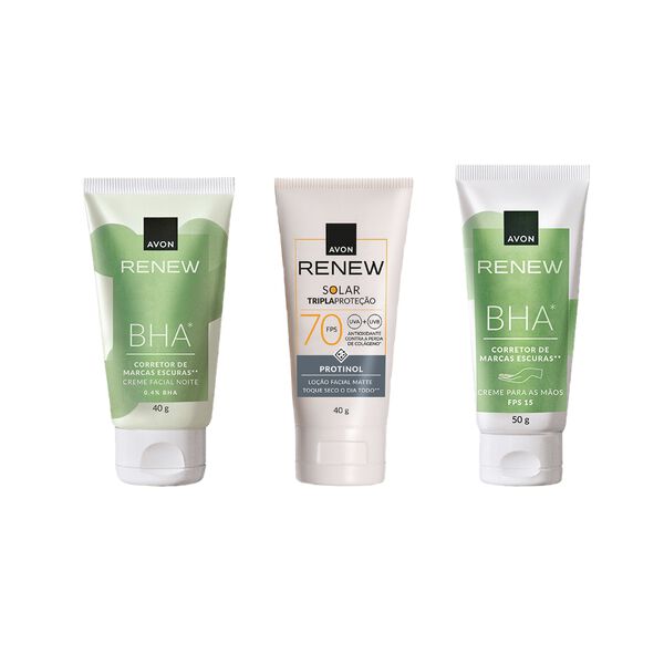 Kit Renew Corretor de Marcas Escuras Mãos e Rosto