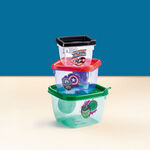 Kit 3 Potes Quadrados Capitao America E Hulk