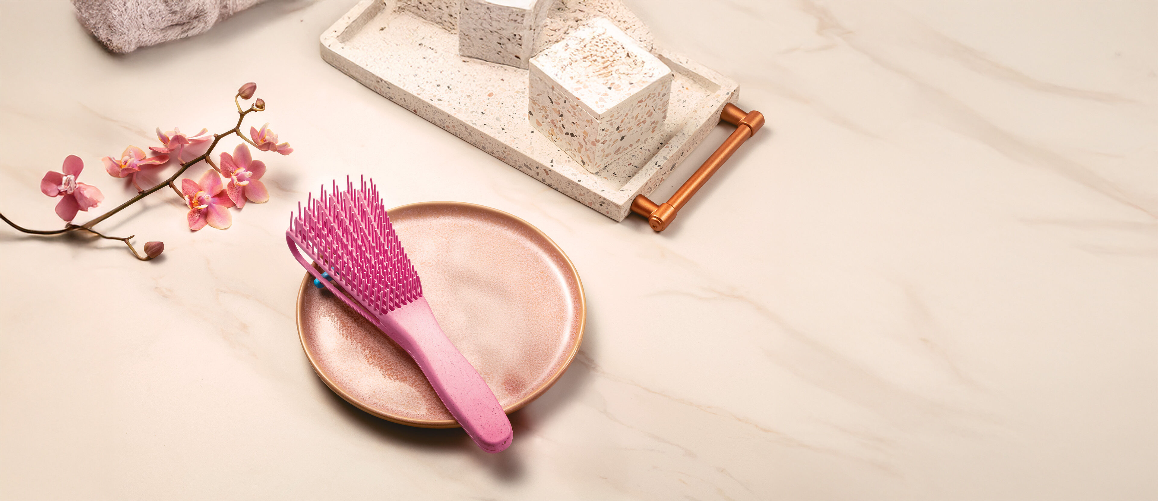 Escova Polvo Nature Rosa