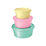 Conjunto 3 Potes Armazenar Candy