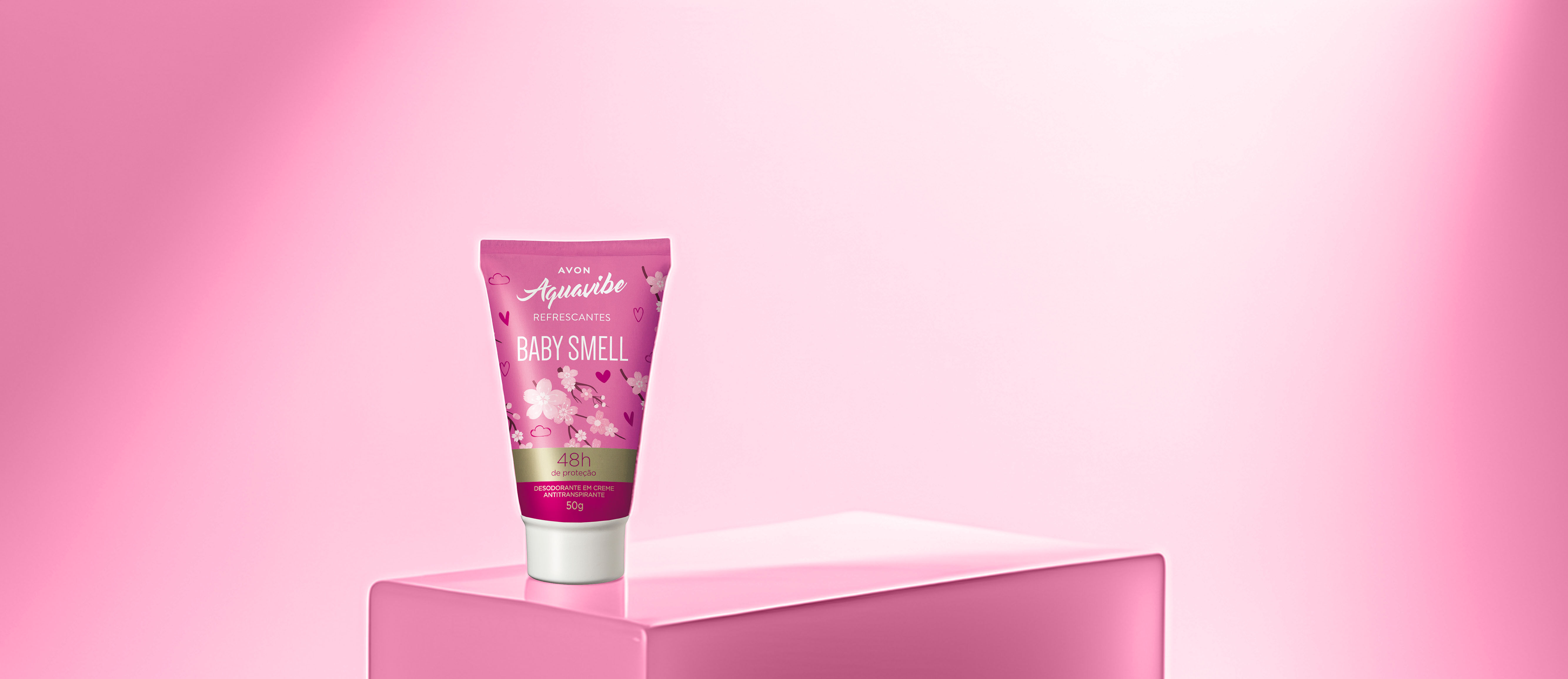 Desodorante em Creme Antitranspirante 48h de Proteção Aquavibe Baby Smell