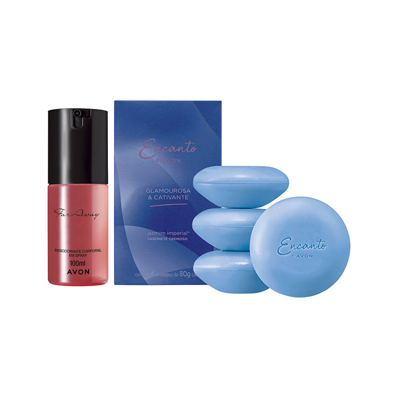 Kit Desodorante Far Away Sabonete Glamurosa
