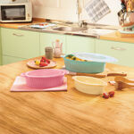 Kit 3 Potes Canelados Ovais Candy