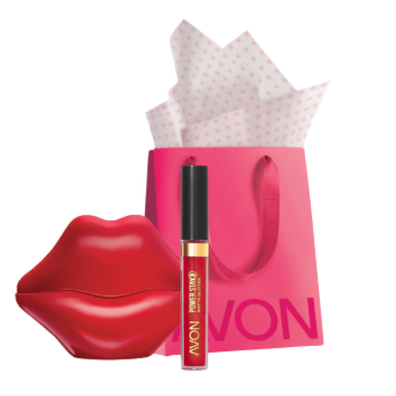 Presente Avon Power Stay Duo Especial Cereja Brilhante