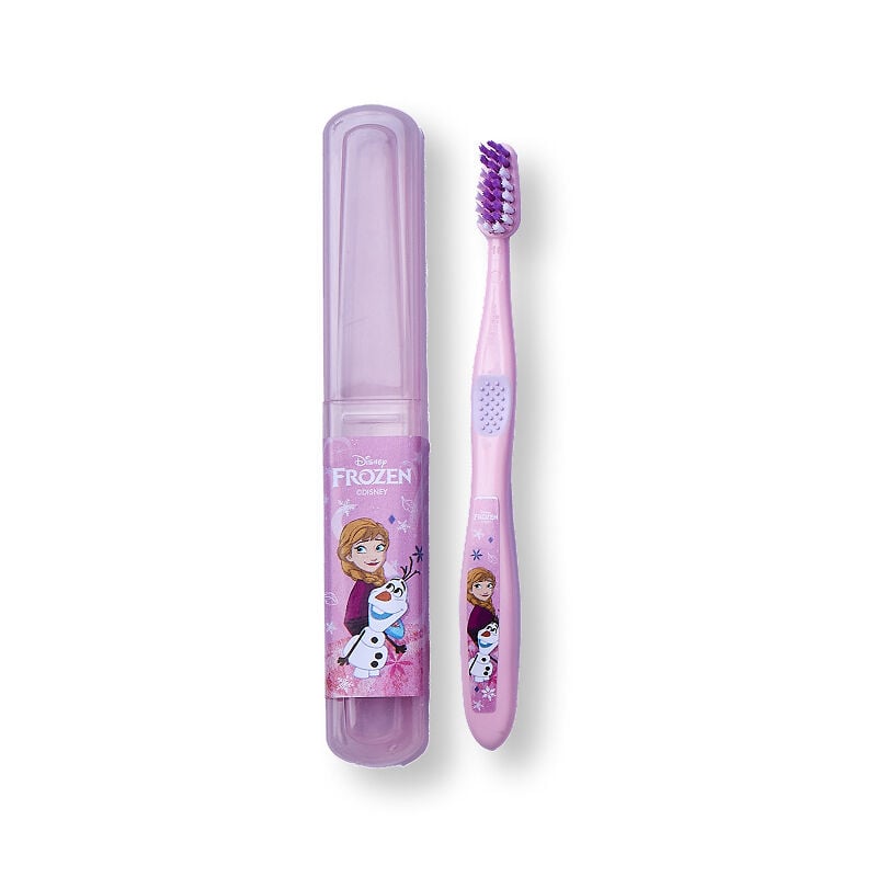 Escova de Dentes com Estojo Anna e Olaf
