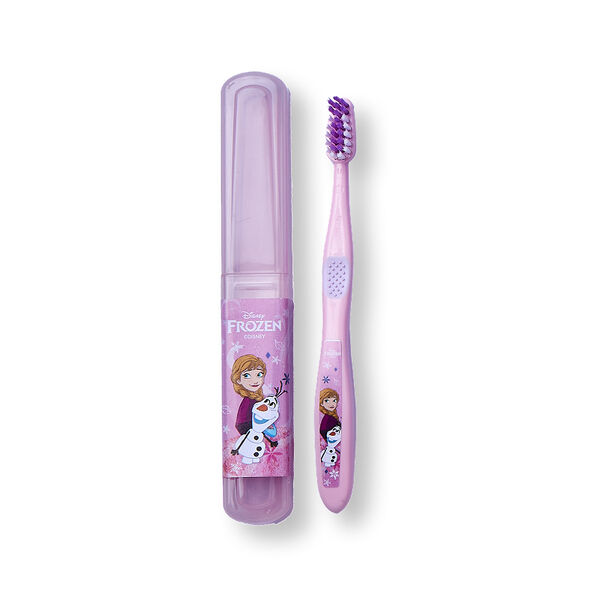 Escova de Dentes com Estojo Anna e Olaf