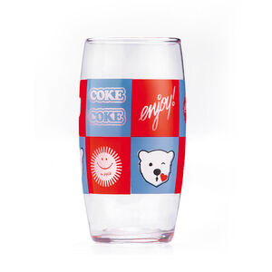 Copo De Vidro Coca-Cola Xadrez Coke