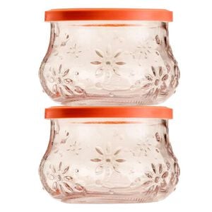 Conjunto 2 Potes De Vidro Com Tampa