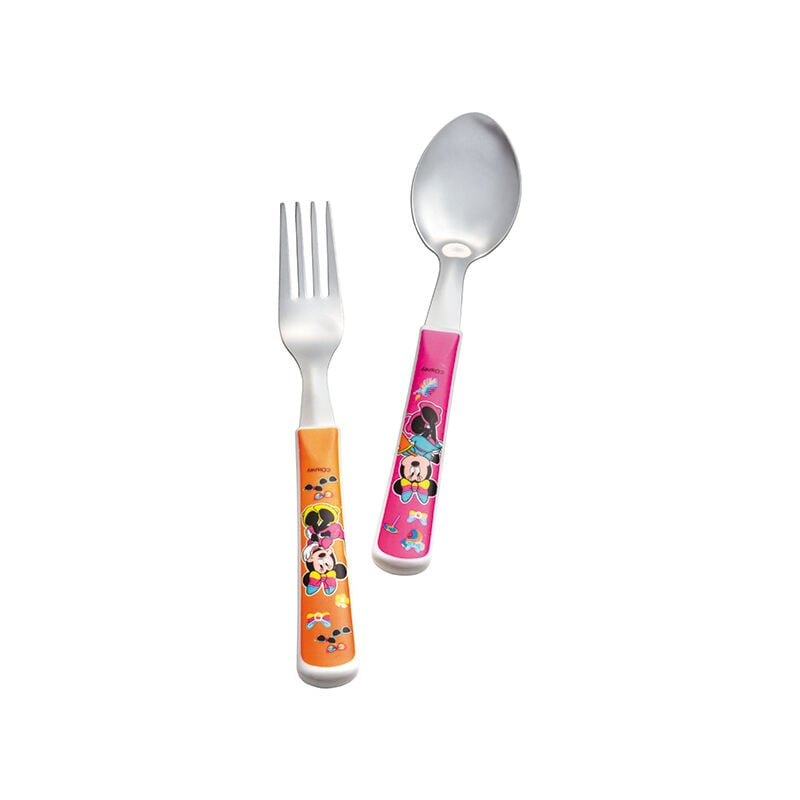 Kit Colher E Garfo Minnie
