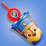Copo com pingente Patrulha Canina Chase