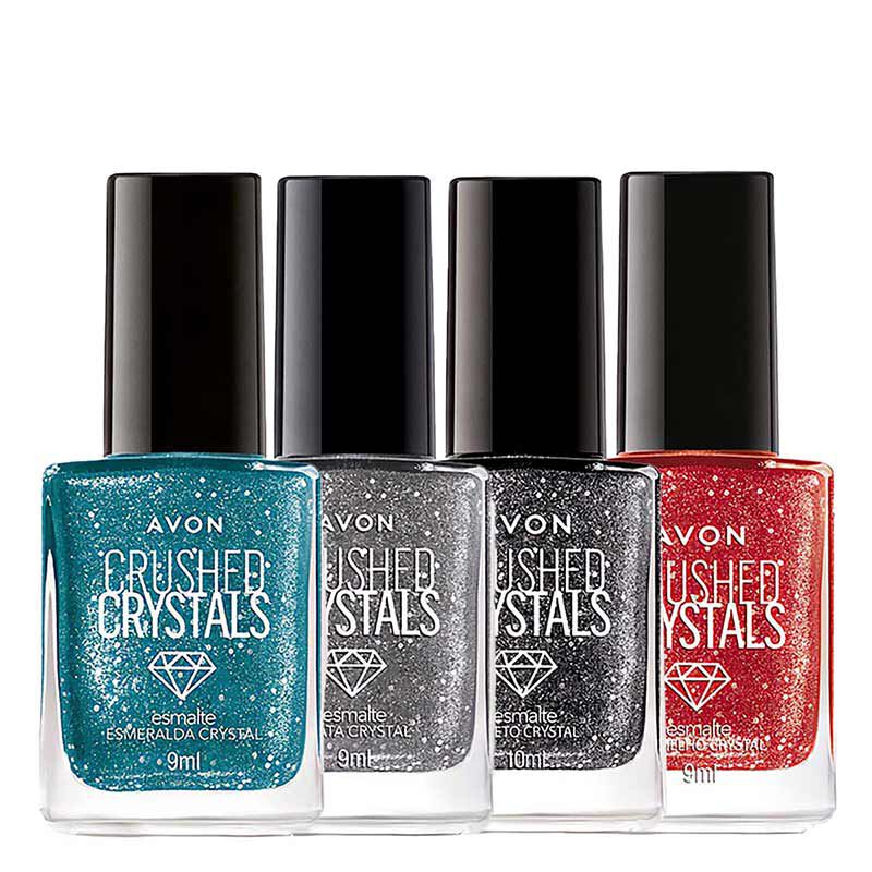 Kit Esmaltes Avon Crushed Crystals